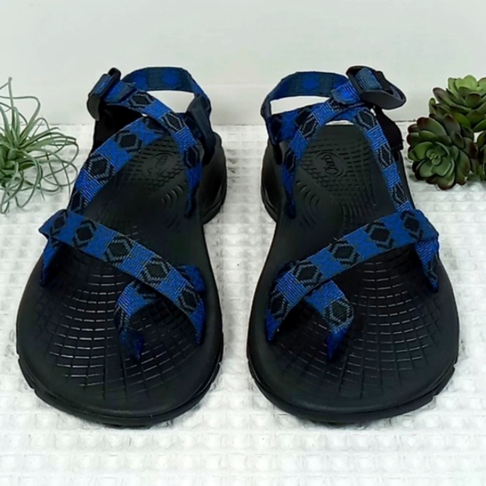 Chaco Men's Strappy Trail Hiking Sandals Blue/Black Size 11 - Picture 2 of 15